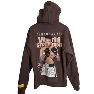 Shoe Palace x Muhammad Ali Cover Hoodie Logo Print "World‎ Champion" Size Large